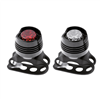 KIT FANALINO ANTERIORE+POSTERIORE WAG METAL IN ALLUMINIO, BATTERIE INCLUSE. COLORE NERO.