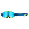 O'NEAL B-20 MASCHERINA STRAIN V.22 BLUE/NEON YELLOW - RADIUM BLUE