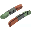 COPPIA PATTINI RICAMBIO "ALLIGATOR" PER MTB V-BRAKE, 72MM TRIPLA MESCOLA