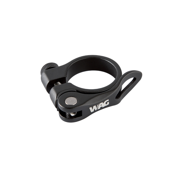 COLLARINO SELLA IN ALLUMINIO CON BLOCCAGGIO A SGANCIO RAPIDO, DIAMETRO 34,9MM,WAG COLORE NERO