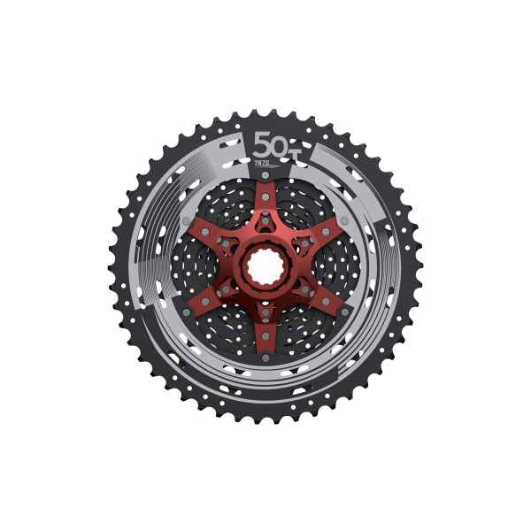 CASSETTA 11 VELOCITÀ MTB 11-50, COLORE NERO, 42T E 50T ALLUMINIO