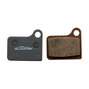 COPPIA PASTIGLIE ALLIGATOR SEMI-METALLICHE CON MOLLE, COMPATIBILI SHIMANO DEORE BR M 555 MOD M02