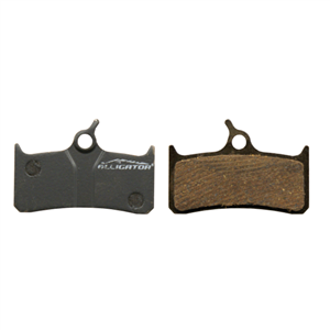 COPPIA PASTIGLIE ALLIGATOR SEMI-METALLICHE CON MOLLE, COMPATIBILI SHIMANO XT BR-M755/HOPE/GRIMECA/SRAM