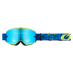 O'NEAL B-20 MASCHERINA STRAIN V.22 BLUE/NEON YELLOW - RADIUM BLUE