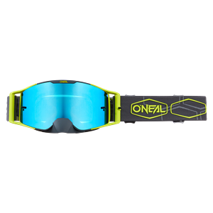O'NEAL B-30 GOGGLE HEXX V.22 GRAY/NEON YELLOW - RADIUM BLUE