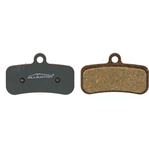 COPPIA PASTIGLIE ALLIGATOR SEMI-METALLICHE CON MOLLE, COMPATIBILI SHIMANO SAINT BR-M810, SAINT BR-M820, ZEE BR-M640