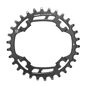 SRAM ACCESSORIO X01 CORONA 32 ACCIAIO 11 VELOCITÀ NERO/ARGENTO BCD 94MM