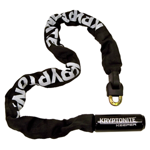 CATENA KEEPER CON TESTA INTEGRATA; DIAMETRO 7MM; LUNGHEZZA 85CM; COLORE NERO; 2 CHIAVI INCLUSE.