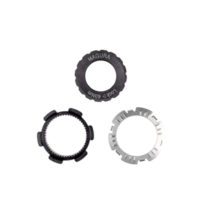 ADATTATORE CENTERLOCK, COMPRESO ANELLO DI BLOCCAGGIO, PER RUOTE PERNO PASSANTE
