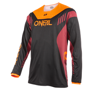 MAGLIA MTB O'NEAL ELEMENT FR JERSEY HYBRID V.22 BLACK/ORANGE/RED