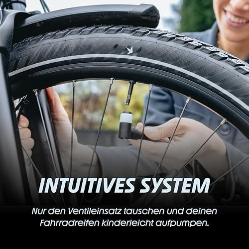 Kit di Conversione Schwalbe Clik Valve SV1 (2x Valvole con Tappo e Chiave)