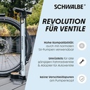 Kit di Conversione Schwalbe Clik Valve SV1 (2x Valvole con Tappo e Chiave)