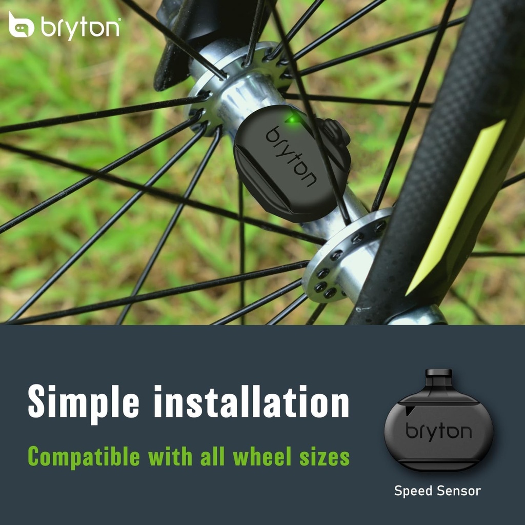 Bryton Smart Speed Sensor Install on Bike Wheel Hub Magnet-Less (Bluetooth & ANT+)