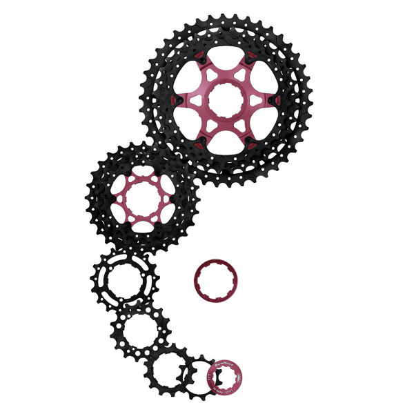 Sunrace Pacco pignoni a cassetta LIGHT MX8 11V - 11-46 denti, nero, SH11