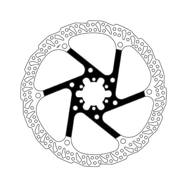 FERODO DISCO 6 FORI OFF-ROAD SPESSORE 2 MM - 203 MM, ARGENTO E NERO