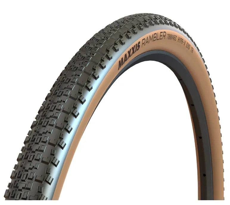 [TB00577300] Maxxis Rambler 700x45c EXO TR Tanwall nero/para 120TPI HYPR-X
