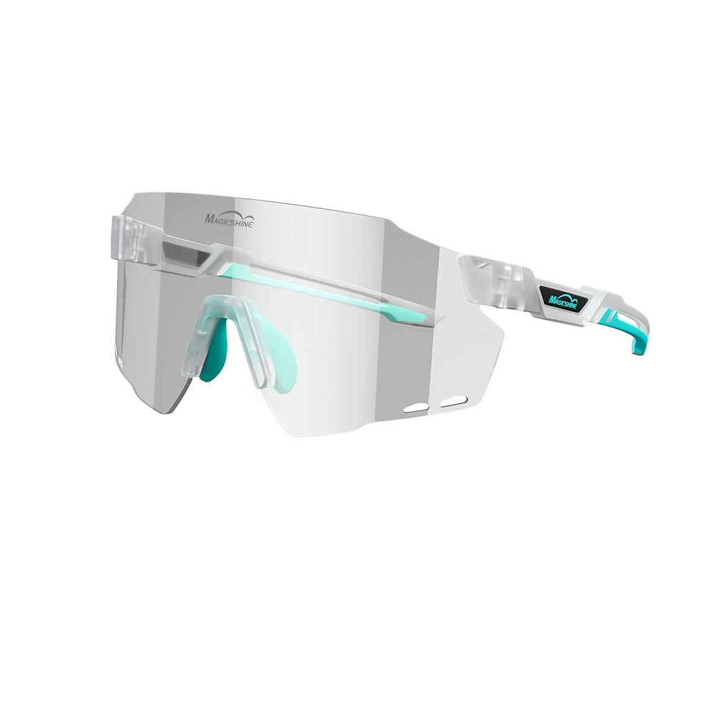Occhiali da Ciclismo MAGICSHINE Windbreaker Photochromic (Bianco/Azzurro)