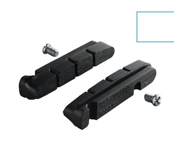 Pattini Freno Shimano R55C4 tipo a cartuccia e bulloni di fissaggio, Paio