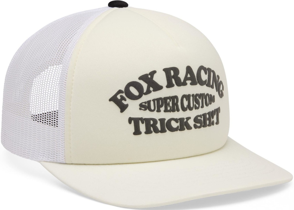 Fox Cappellino Trick Mesh Trucker Off White